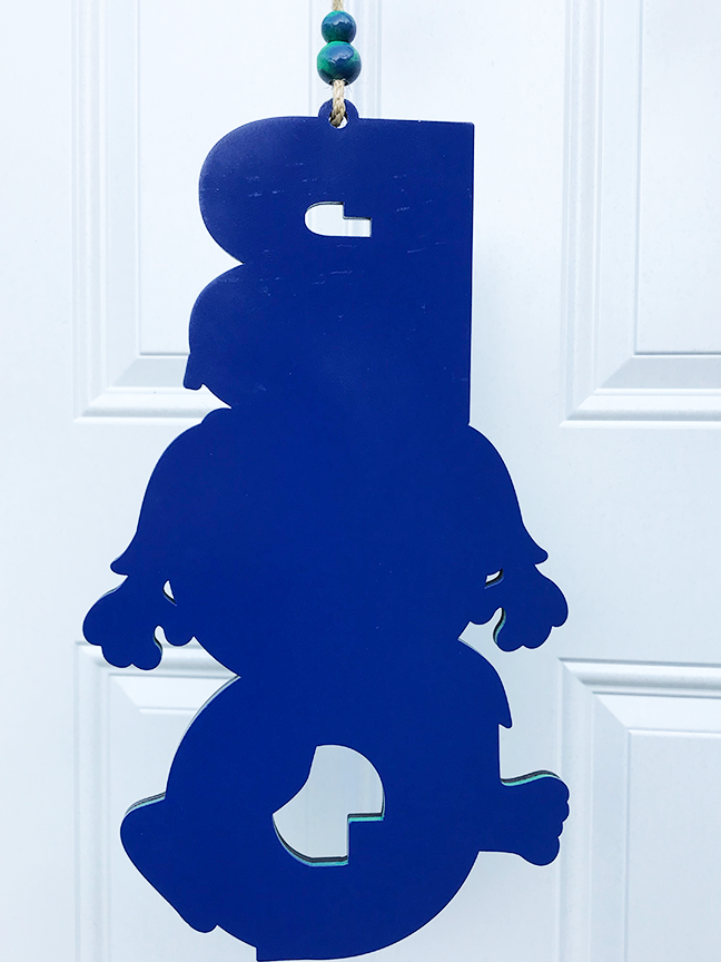 Halloween Sign: Boo Frankenstein – Blue and Green Swirl