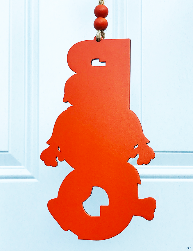 Halloween Sign: Boo Frankenstein – Orange