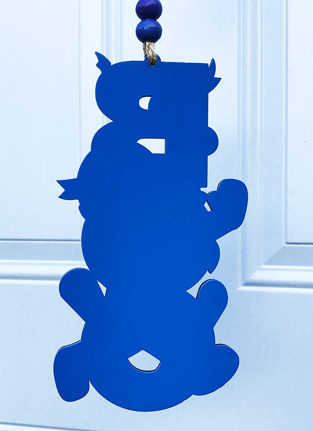 Halloween Sign: Boo Mummy – Blue and Purple Swirl