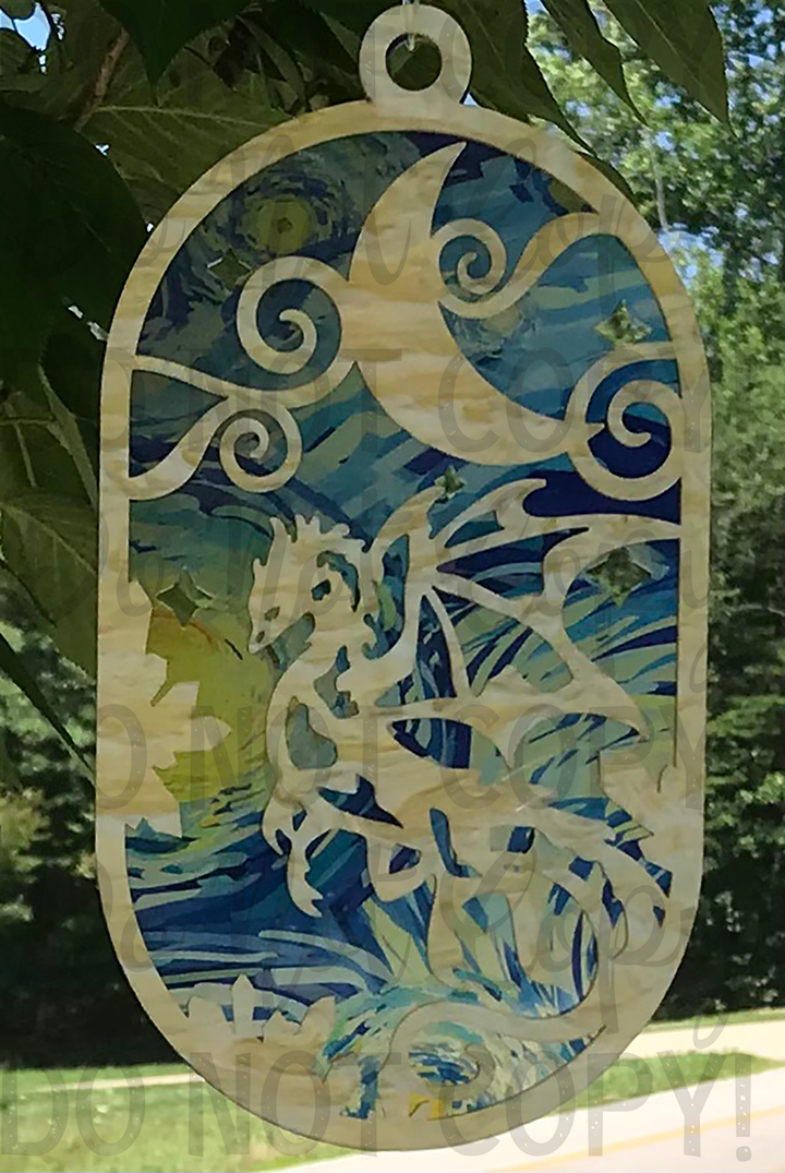 Suncatcher: Dragon - Double Yellow Pearl
