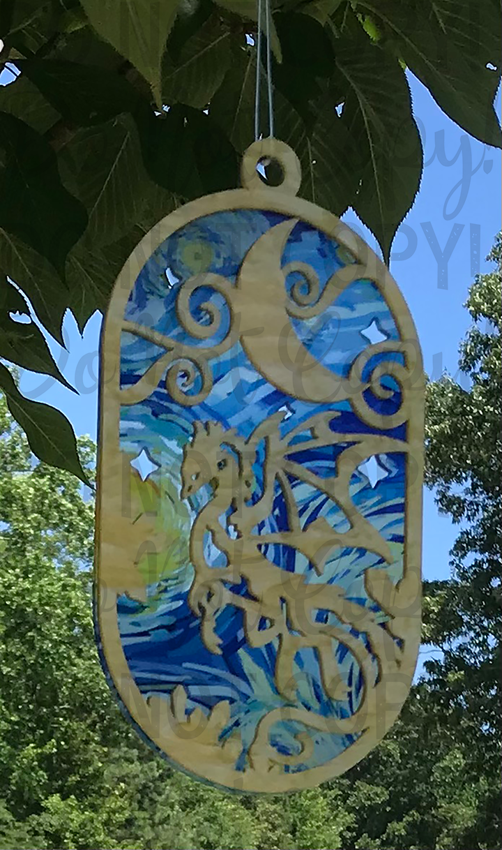 Suncatcher: Dragon - Double Yellow Pearl