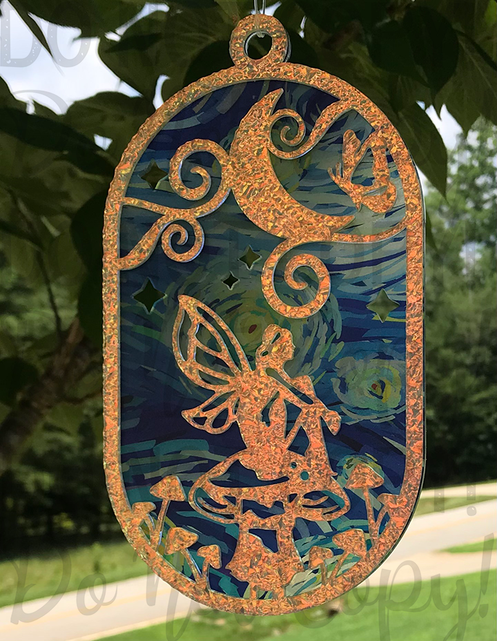 Suncatcher: Fairy - Double Textured Iridescent