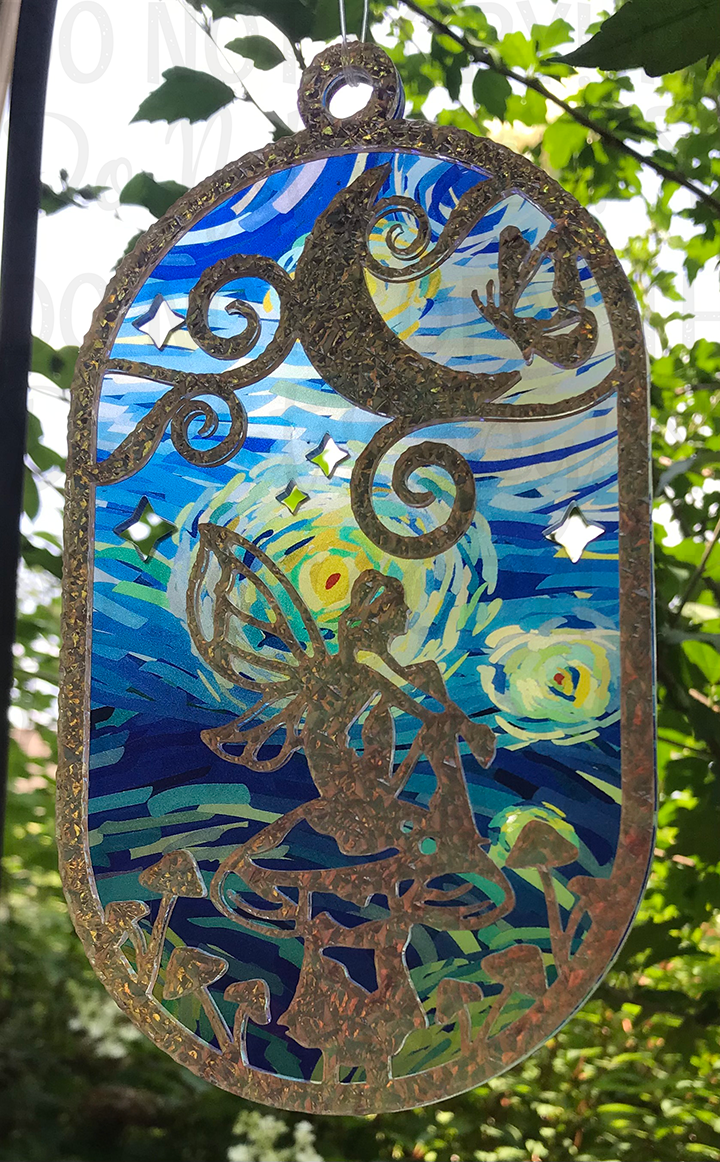 Suncatcher: Fairy - Double Textured Iridescent