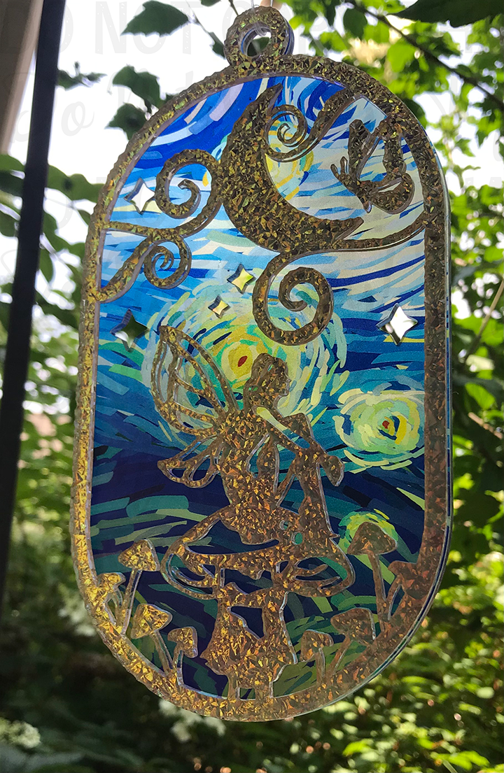 Suncatcher: Fairy - Double Textured Iridescent