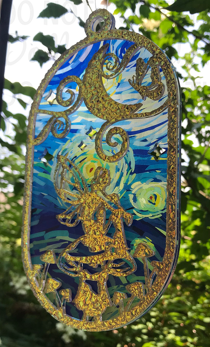 Suncatcher: Fairy - Double Textured Iridescent