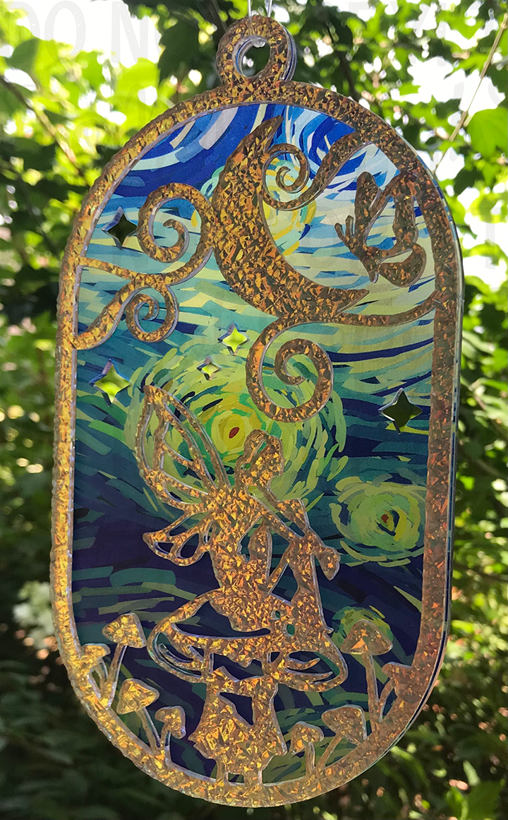 Suncatcher: Fairy - Double Textured Iridescent
