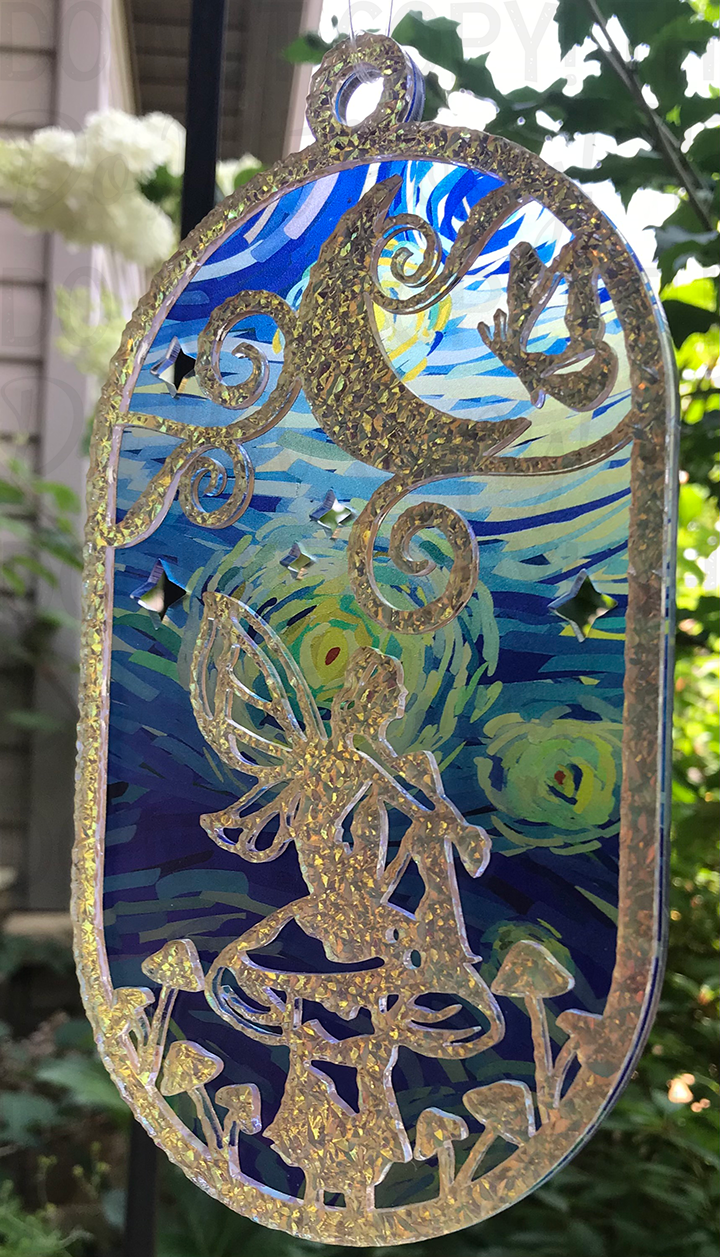 Suncatcher: Fairy - Double Textured Iridescent