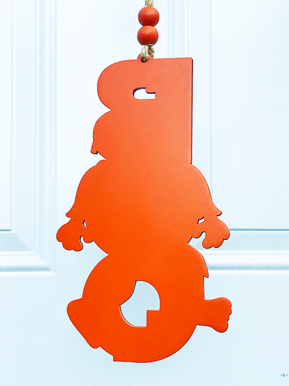 Halloween Sign:  Boo Frankenstein – Orange