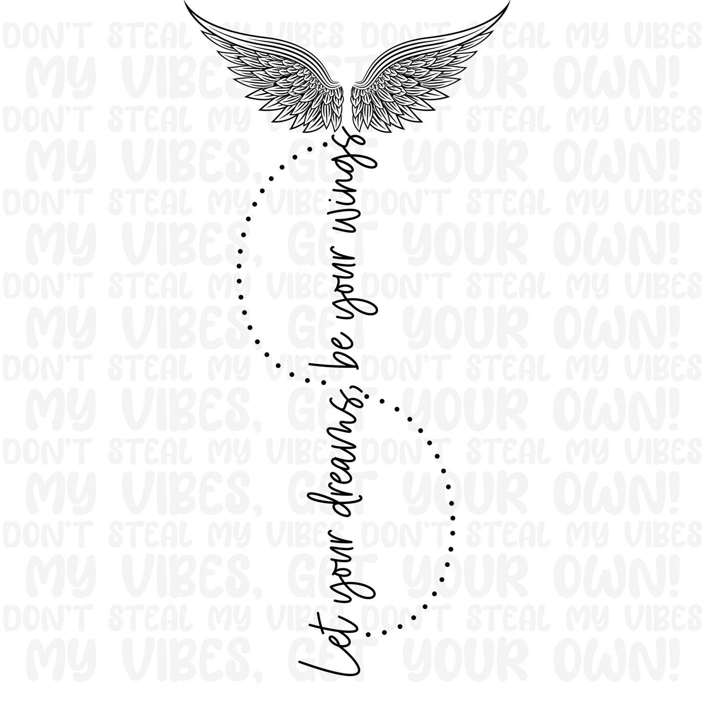 Let Your Dreams Be Your Wings Spine w/ Pocket