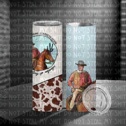 Country & Western - Courage Is 20 oz Skinny Tumbler (TE)