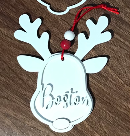 Reindeer Christmas Ornament: Personalized Keepsake