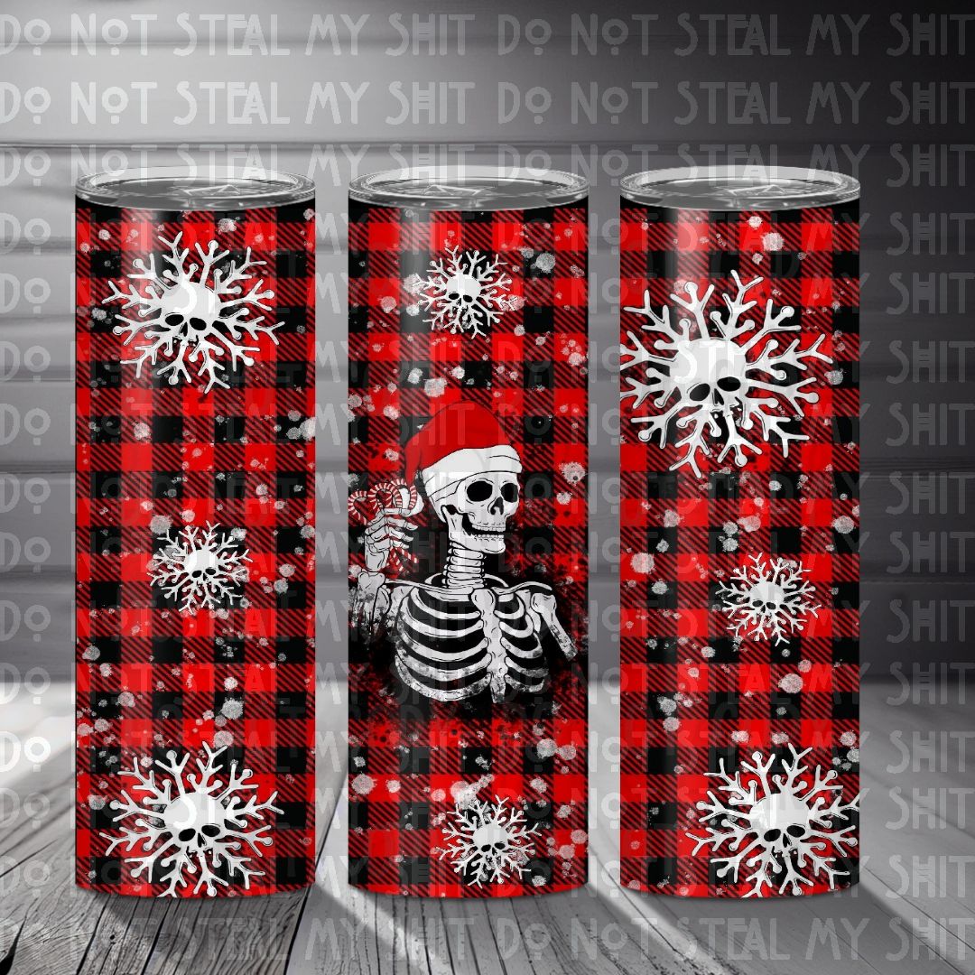 Christmas - Santa Skellie (SD) 20 oz Skinny Tumbler