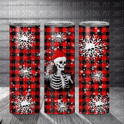 Christmas - Santa Skellie (SD) 20 oz Skinny Tumbler