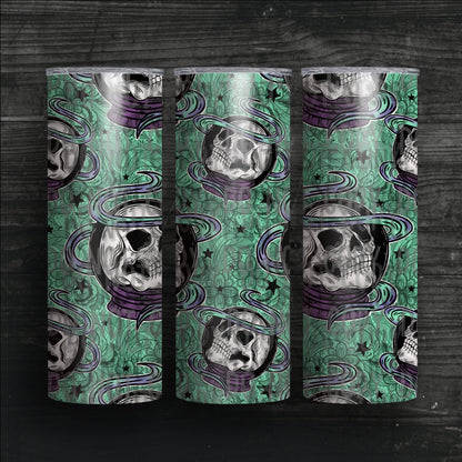 Manifest That: Crystal Ball Skull (MMD) 20 oz Skinny Tumbler