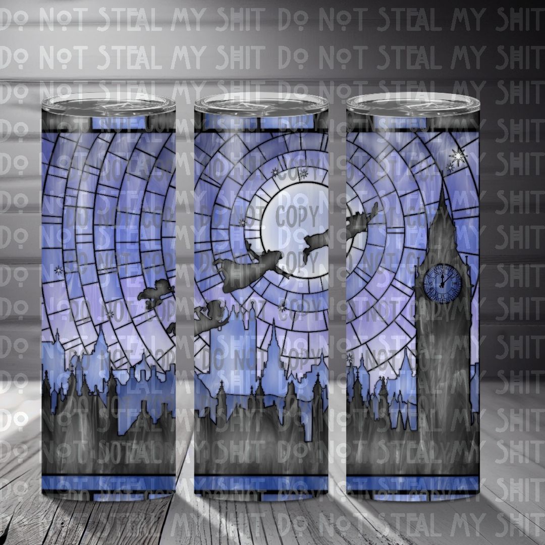 Christmas - Second Star to The Right: Stained Glass (TWD) 20 oz Skinny Tumbler