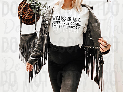 Wears Black, Loves True Crime, Avoids People (TE)